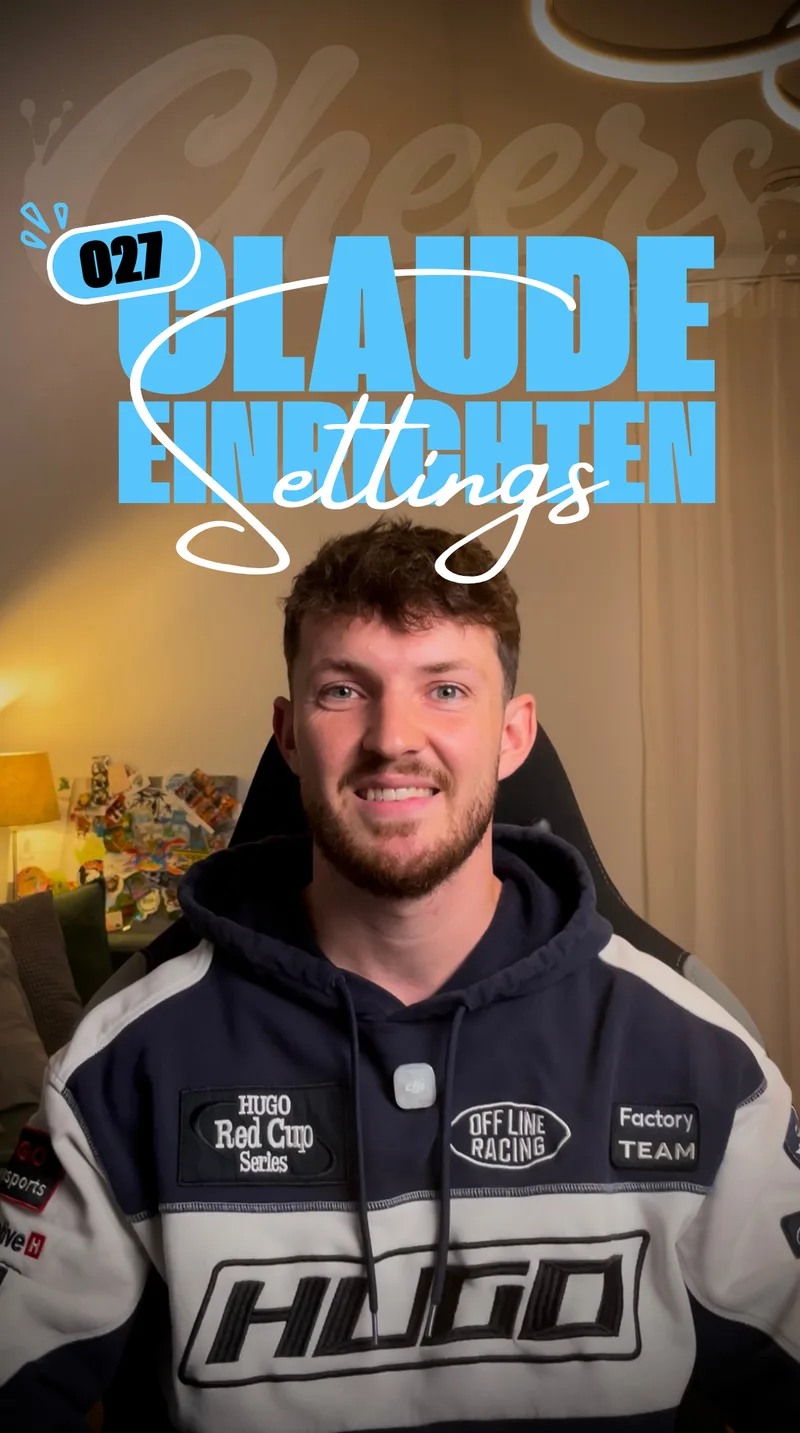 Cover von Reel 027, Claude einrichten: drei Einstellungen
